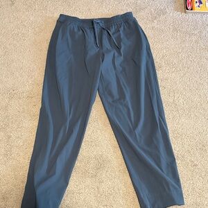 Lululemon tapered-leg mid-Roseann 7/8 length Blue Drawstring Pants